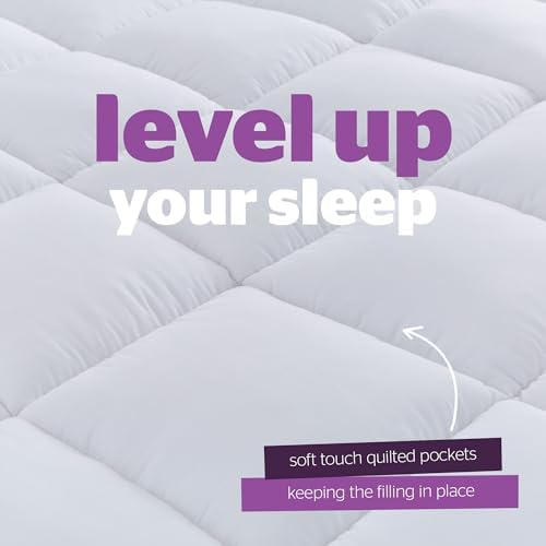 Silentnight Ultimate Deep Sleep 10cm Mattress Topper Double Bed - Luxury 4 Inch Thick Soft Mattress Enhancer Pad with Easy Fit Straps – Hypoallergenic and Machine Washable – Double – 190x135cm - View 8