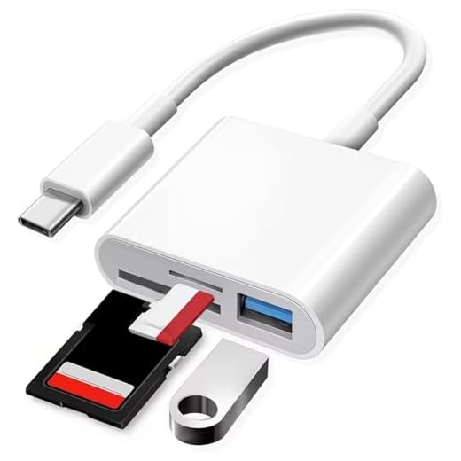 3-in-1 USB-C SD/TF/Micro SD Card Reader Compatible for USB-C Smartphones, Tablets, Cameras, OTG Devices - Fast Data Transfer, Compatible with & Devices (No External Power Required)