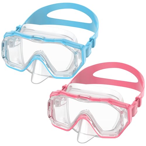 WSTOO Swim Goggles with Nose Cover for Ages 5-12, Youth, Adults, Unisex