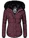 Produktbild Marikoo Damen Winter Jacke Steppjacke Lotusblüte (vegan hergestellt) Weinrot Gr. S