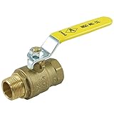 Nigo Industrial Co. 101SS Series Forged Brass Ball Valve, UL/FM/CSA/CGA/AGA/ANSI/NSF 372 / California AB 1953 Approved, Lever Handle, NPT Female, Full Port 600WOG (3/4