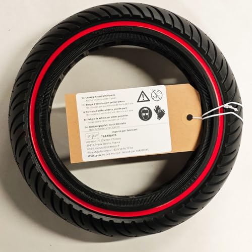 M365Lyon - Full Tyre Anti-Puncture 8.5x2 Electric Scooter Xiaomi, Wispeed (1 x Red Strip), black, Medium - Image 4
