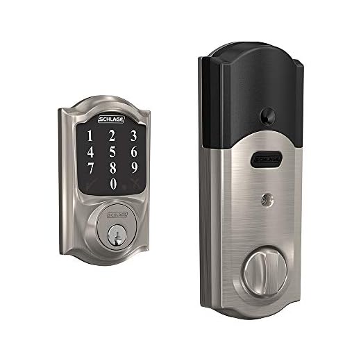 SCHLAGE Connect Smart Deadbolt with Camelot trim in Satin Nickel, Zigbee Certified - BE468GBAK CAM 619