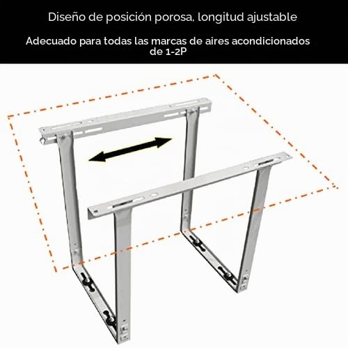 Soporte de montaje universal de CA para exteriores, soporte resistente para unidades de condensador de aire acondicionado sin conductos, fácil instalación en el techo