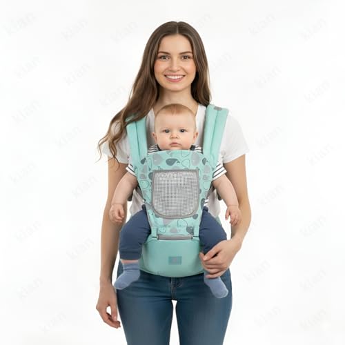 Image of Kian Baby Sling Carrier Wrap Cotton, Breastfeeding and Stroller Cover Adjustable for Newborn Baby up to 20kg - Special Carrier /Sling for PREMIE BabiesBreathable Mesh Baby Sling Carrier with Adjustable Strap (multi color ) (5 in 1)