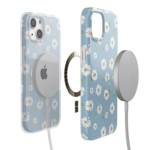 Casely Iphone 13 Case | Compatible With Magsafe | Daisy Daydream Baby Blue Floral Case #TOP7