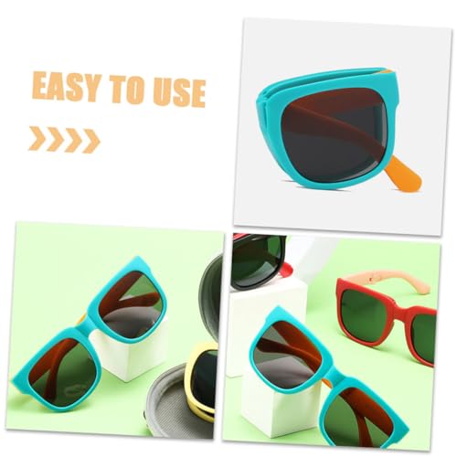 2 Pairs Foldable Sunglasses for Summer Fun Stylish Frame Sunglasses for Boys and Lightweight and Easy to Clean Design for Outdoor Activities and Festivals3