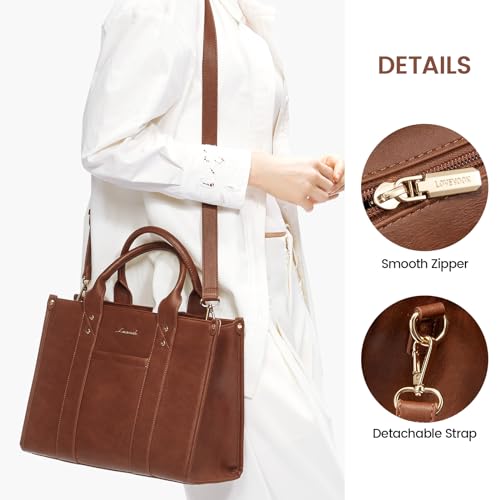 Image of LOVEVOOK Purse for Women Leather Tote Bag Purse and Handbags, Satchel Shoulder Crossbody Top Handle Bags with Zipper