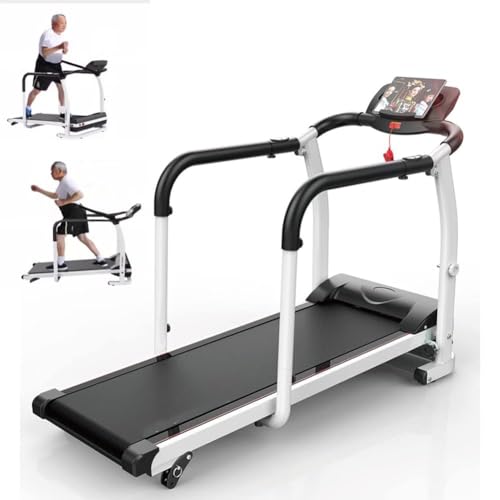 Image of 2-in-1 Folding Treadmill,Motorized Electric Walking Running Machine Large LCD Display for Elderly, Long Handrail for BalanceLightweight Under Desk Treadmill