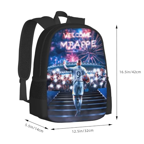 #9 Mbappe Adult Simplicity Backpacks Bag Laptop Bag Bookbag Backpack 16.5 Inch For Daily3
