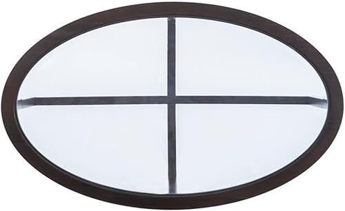 Miniatura 10 de Pemberly Row Juego de mesa redonda de 3 piezas para sala de estar, incluye 1 mesa auxiliar de madera y 2 mesas auxiliares con tapa de vidrio en