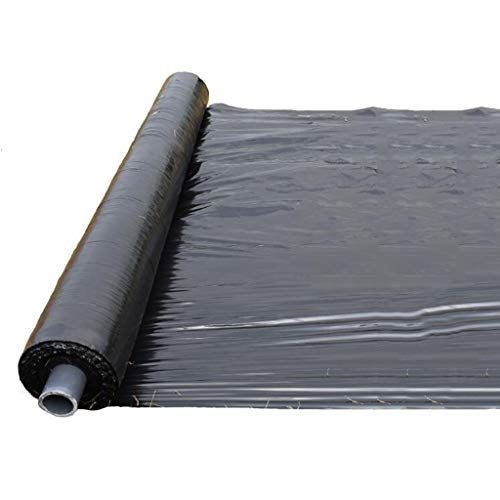 Mulchfolie für Garten, Bodenabdeckung, Frostschutz, Unkrautbekämpfung, 0,008 mm dick, PE-Material, 10 m, Schwarz, 0,6 m Breite