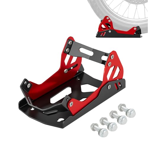 Image of Motorcycle Wheel Chock for Transportation,Portable Adjustable 1800 lbs Capacity Special Front Tire Stand for 8 inch-21 inch Wheel Universal for Most Crusier Sports Dirt Bikes Trailer Truck