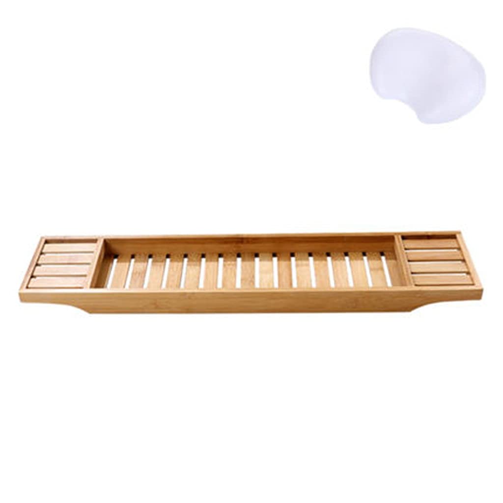 Plateau de bain avec support oreiller pour un moment de spa à la maison