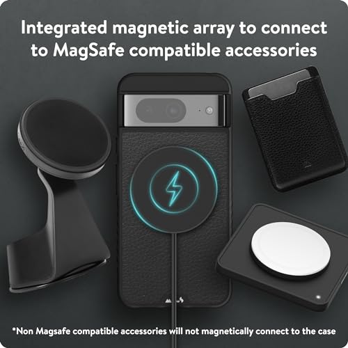 Coque Pixel 8 antichoc Mous Limitless 5.0 cuir compatible MagSafe - 5