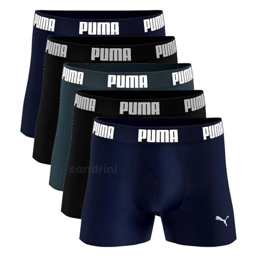 PUMA Kit 5 Cuecas Boxer Puma Sem Costura Confortável Esporte Masculino, Sortidos, GG