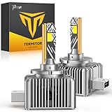 Termitor D1S Light Bulbs, 80,000LM Brightness Output, 6500K Pure Cool White, IP68 Waterproof, 1:1 OEM Fit, 3-Minute Setup, 10-Year Lifespan, Pack of 2