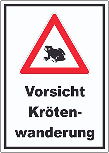 Vorsicht Krötenwanderung Aufkleber A7 (74x105mm) Vorsicht Krötenwanderung Aufkleber A7 (74x105mm)