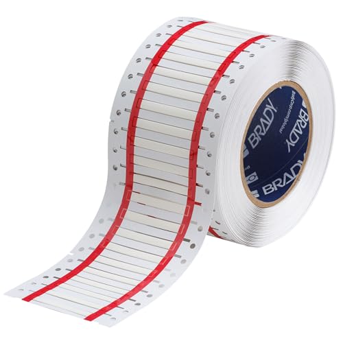 Mangas de marcado de alambre Brady HX-125-2-WT-S, poliolefina blanca de 0.25 x 1.97 pulgadas