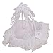 Amosfun Cesta de La Boda de La Niña de Las Flores Cesta de Novia de Satén de Encaje Blanco para La Fiesta de Cumpleaños de La Fiesta de Cumpleaños de Baby Shower de Novia
