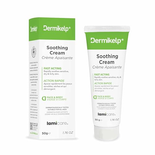 Dermikelp® Beruhigungscreme – Schnelle Hilfe für empfindliche, juckende Haut – Lindert Rötungen – Dermatologisch getestet mit natürlichem Wirkstoff