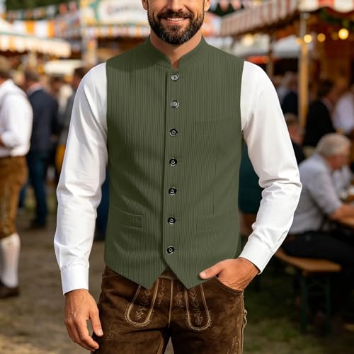 Chaleco tradicional de pana para hombre traje regional elegante sin mangas de verano 3