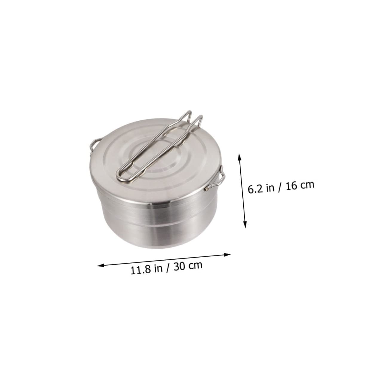 JUMPLAWN Stainless Steel Portable Camping Pot Hiking Cookware for Backpacking Compact Design High Durability Easy to Carry for Outdoor Cooking and Picnics