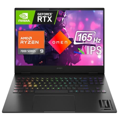 Laptops, Personal Computer HP OMEN - Laptop para juegos de 16.1 pulgadas 165Hz FHD IPS 7ms Ryzen 9 7940HS NVIDIA GeForce RTX 4070 16GB DDR5 RAM 512GB SSD Windows 11 Home RGB...