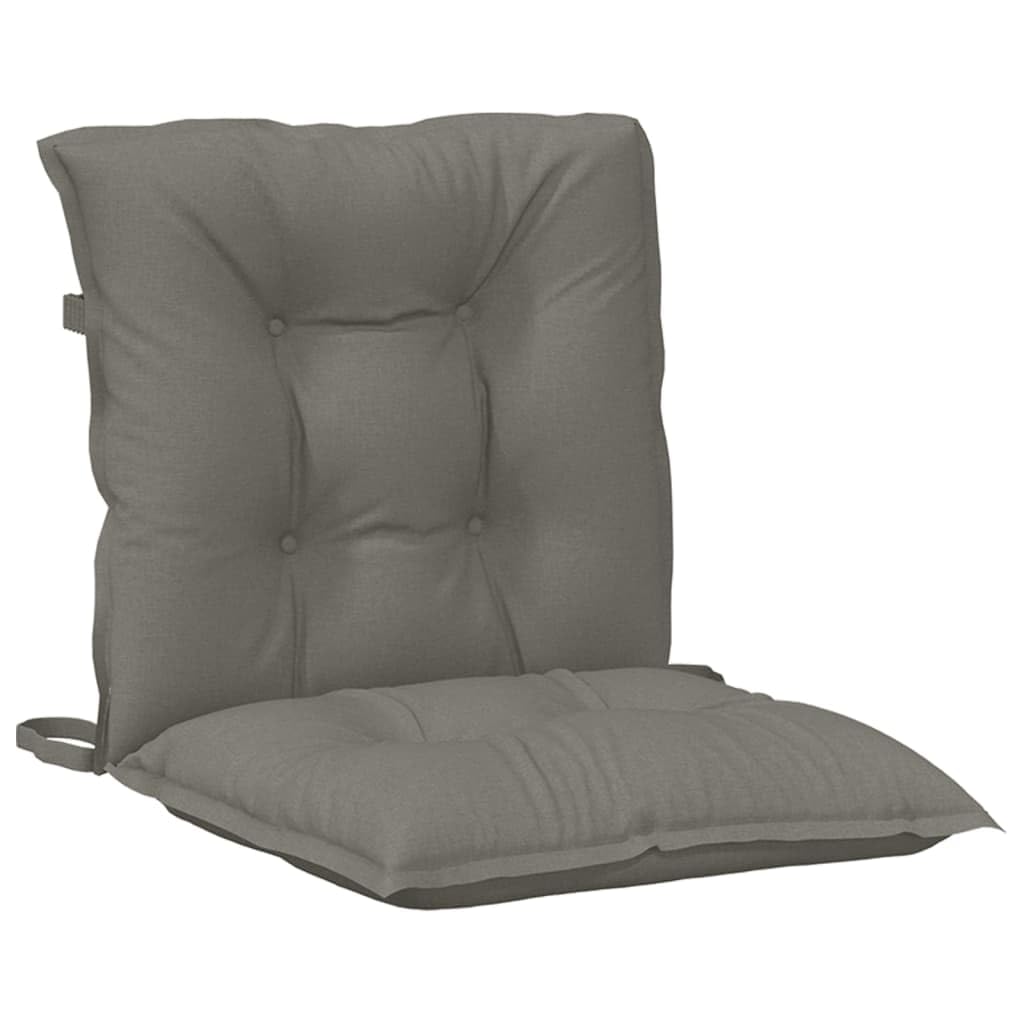6 cuscini per sedia a schienale basso, 100 x 50 x 7 cm, tessuto in poliestere, con elastico antiscivolo e cordoncini, per sedia da giardino, balcone, terrazza, sala da pranzo, ufficio