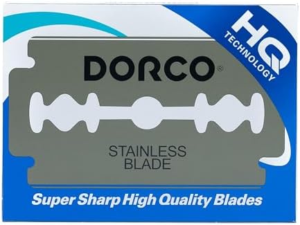 Dorco ST300 Platinum Extra Double Edge Razor Blades 100 Count, Premium Stainless Steel Shaving Blades, Super Sharp for Smooth, Precise Shave, Stocking Stuffers