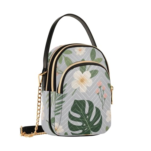 Womens Shoulder Handbags Tote Bag Quilted Purses for Women Plant Print Satchel for Travel Camping,Multi1