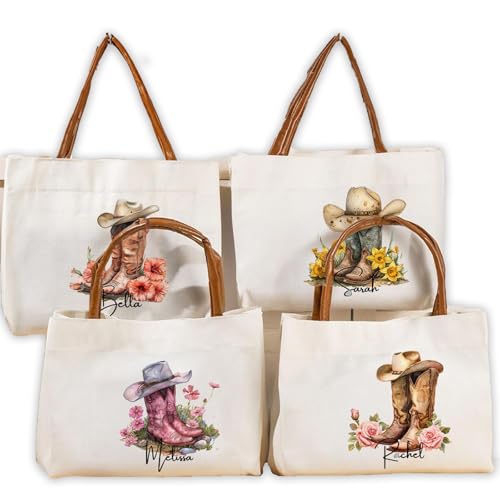 Bolso tote de lona personalizado para mujer miniatura 1
