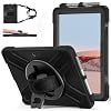 ZenRich Rugged Case for Surface Go 4 (2023)/Surface Go 3 (2021)/ Surface Go 2 (2020), Surface Go (2018) with Pen Holder Heavy Duty Shockproof Case with 360 Rotating Kickstand, Hand & Shoulder Strap