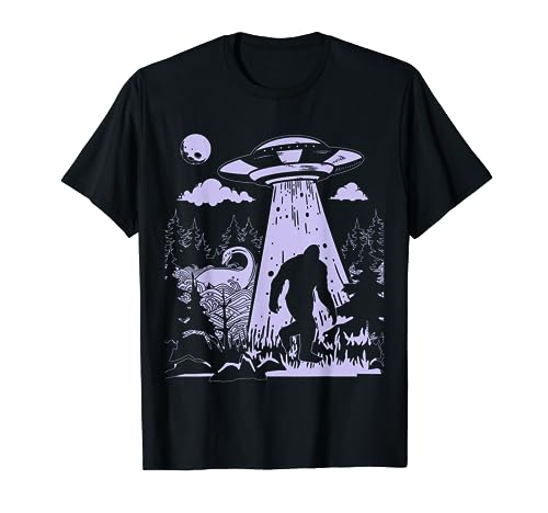 Sasquatch, Bigfoot y extraterrestre vintage con el monstruo del lago Ness Camiseta