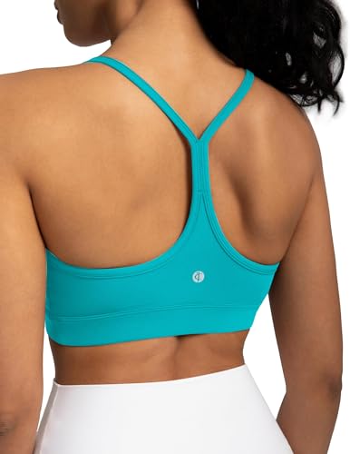 Image of Colorfulkoala Women's Dreamlux Y Back Sports Bra Low Impact Padded Workout Top with Built in Bra A-C Cups