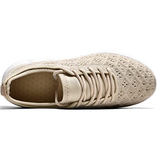 Casmag Women's Super Lightweight Slipon Shoes Breathable Plus Size Sport Shoe Beige 11 M Us #TOP5