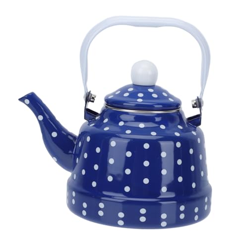 Mobestech 波点デザイン?瓷ケトル 大容量 ホーロー製 高耐熱 食品グレードエナメル使用 電磁調理器 電気 ガス対応 家用湯沸かしポット