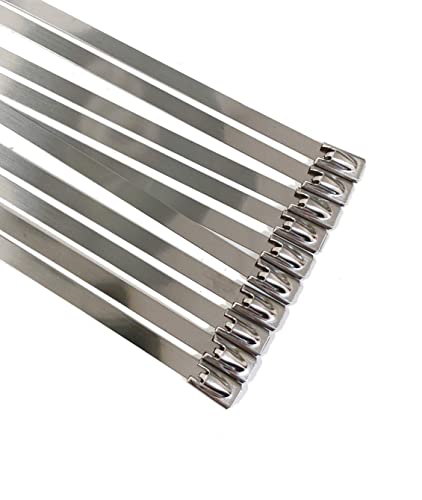 TR Stainless Steel Cable ties- Metal cable ties SS304& SS3016 steel EXTRA LONG AND LARGE (HEAVY DUTY) 10pieces (4.6mmx500mm)