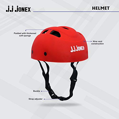 Image of JJ JONEX Protective Set Skating and Cycling Guard Combo Small Red /Full MYC
