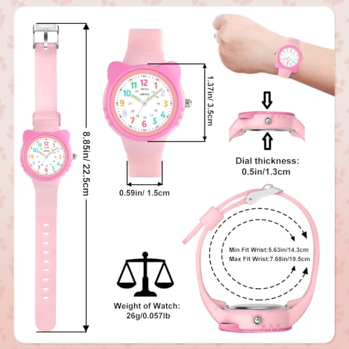 Image of Juboos Kids Watch Analog for Boys Girls Toddler, 3ATM Waterproof Wirstwatch Learning Time and Easy to Read