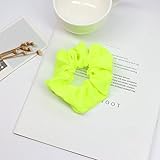 Fluoreszierende Farbe Haarbänder Schöne Bunte Neon Haargummis Seile Pferdeschwanz Halter Zubehör Retro Party Accessoires für Damen Herren in 5 Farben (Gelb)