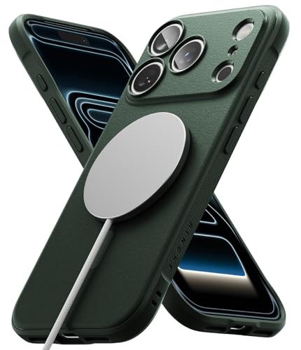 Image of Ringke Onyx Magnetic Compatible with iPhone 17 Pro Max Case Back Cover [Strong Magnet] Military-Grade Protection TPU Shockproof Rugged Bumper Full Protection - Magnetic Dark Green