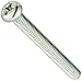 Steel Pan Head Machine Screw, Zinc Plated, Meets JIS B1111, #2 Phillips Drive, M4-0.7 Thread Size, 35 mm Length, Fully Threaded, Imported (Pack of 25)