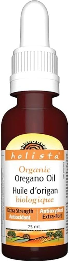 Holista Oregano Oil Liquid, 25 mL, Extra Strength and Organic, Antioxidant for the Maintenance of Good Health