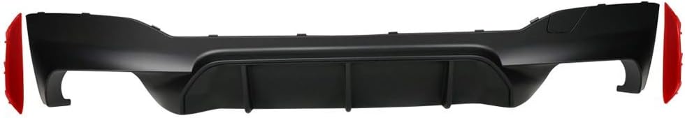 Rear Diffuser Compatible with 2017-2020 BMW G30, M-Tech M Sport 5 Series M5 Style Rear Bumper Lip Diffuser Quad Outlet by IKON MOTORSPORTS, 2018