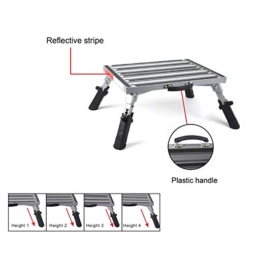 Safety RV Steps Extra Large Platform 19" x 14.5" Extra Size RV Folding