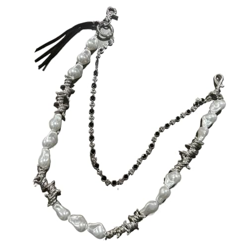Men Fashion Metal Pearls Waist Chain Stylish Waist Belt for Trendy Styles and Unique Look at Parties and Festivals, 65cm, Metal, No Gemstone