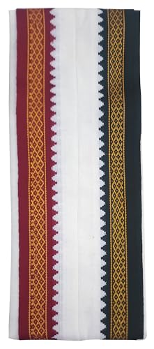 Image of Handloom Cotton + Polyester Mix God Towel | Gamcha /Angocha Towel | Fast Absorbing Bath Towels |Pack of 2 | Size 76 x 168 cm | White