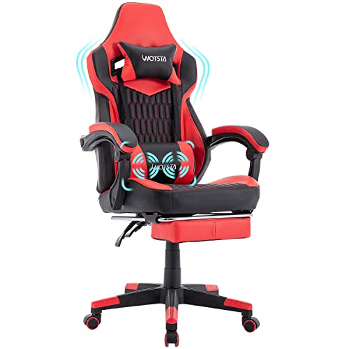 Gaming Chair with Footrest,High Back with Massage Reclining Computer Chair， Big and Tall Racing...