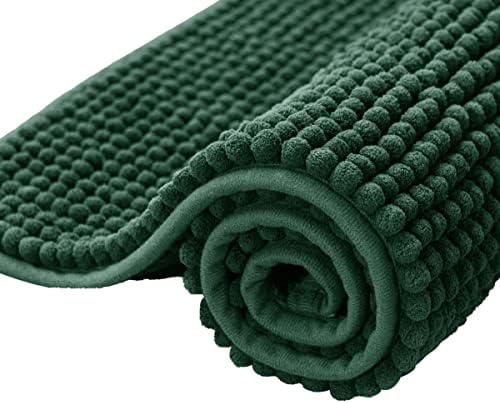 subrtex Chenille Bath Mats for Bathroom Extra Soft and Water Absorbent Non Slip Bath Rug Perfect Plush Carpet Mats for Tub, Shower (40×60cm, White)